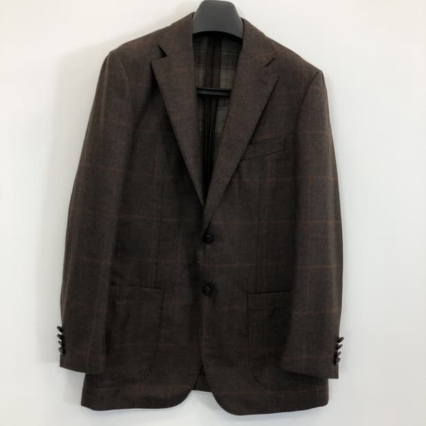 닥스 울 100% 브라운 체크 콤비자켓 100 