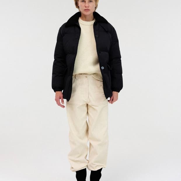 낫띵리튼 패딩코트 Botti down half jacket (Black)