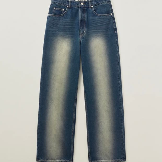 [세터/SATUR] 브루클린 뉴트로 와이드 워시드 데님팬츠 레트로블루 S