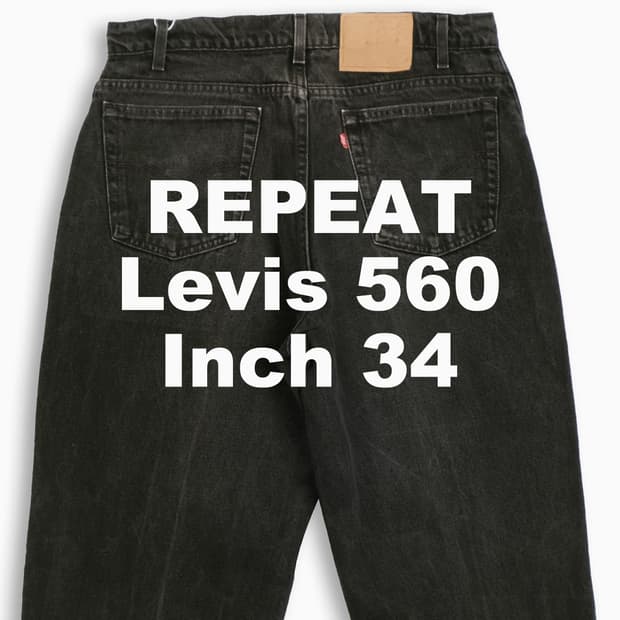빈티지 리바이스 560 흑청 블랙진 90s USA LV5603603