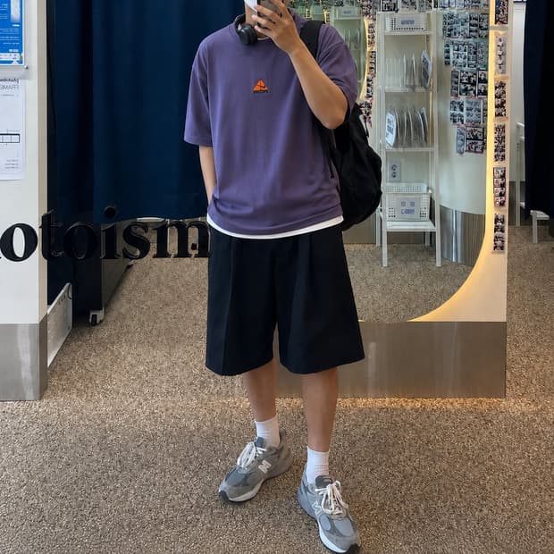 95~100 NIKE 나이키 ACG 피그먼트 반팔티 퍼플