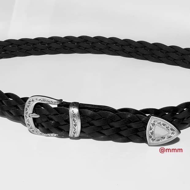 [Unisex] 위빙메쉬 레더 웨스턴 벨트