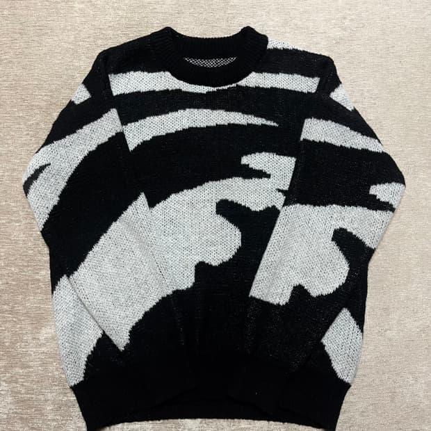 빈티지 패턴 니트