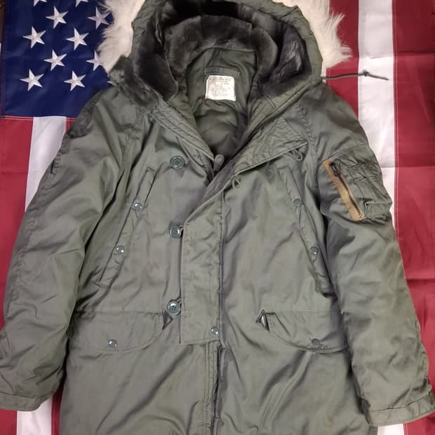 오리지날 80's 미국제조 미공군 지급용 랜서사 N-3B 극한지용 파카