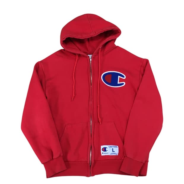 챔피온 후드집업 레드
