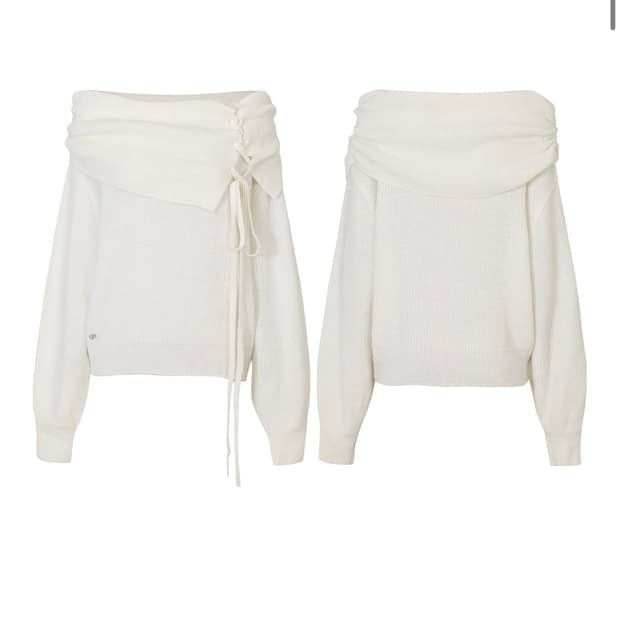 페인오어플레져 코르셋 니트 KAREN CORSET KNIT white