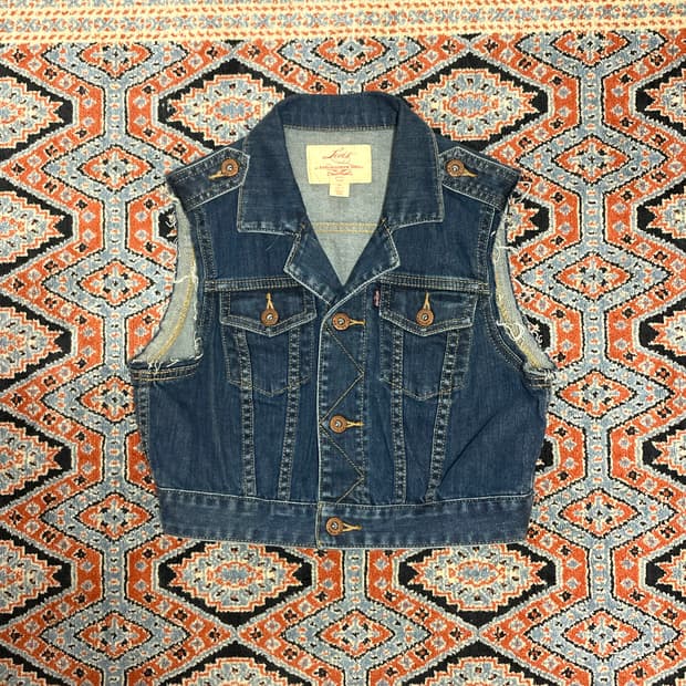 리바이스 데님 조끼 여성S