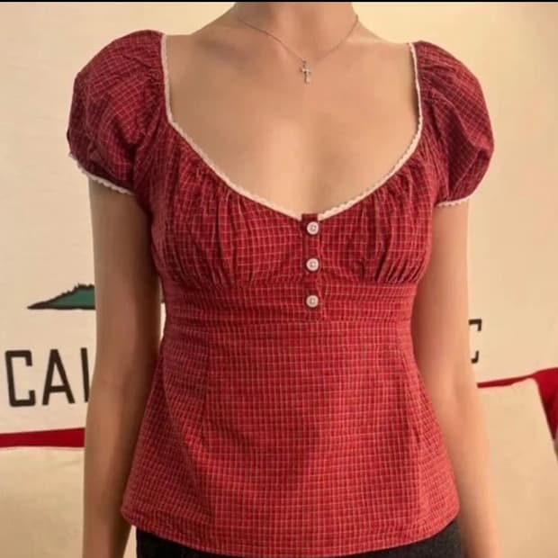 브랜디멜빌 체크 블라우스 구해요!!