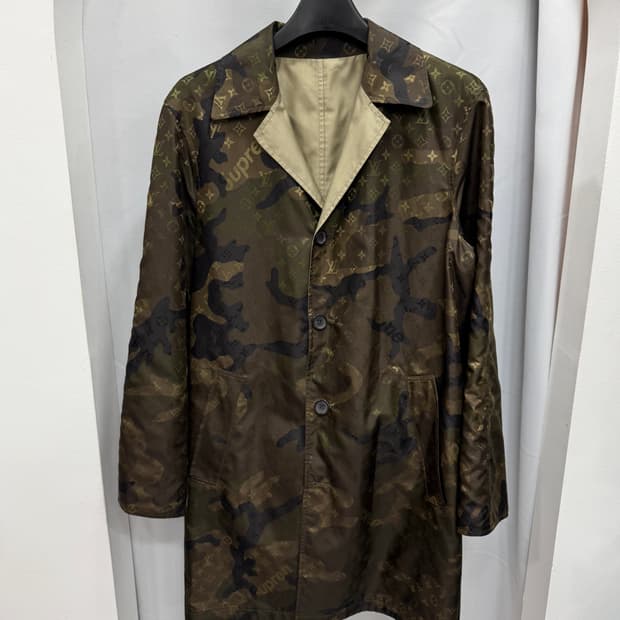 루이비통 슈프림 모노그램 리버서블 코트 자켓 48사이즈