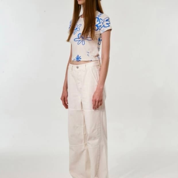 더오픈프로덕트 워크진 데님 팬츠 (화이트)