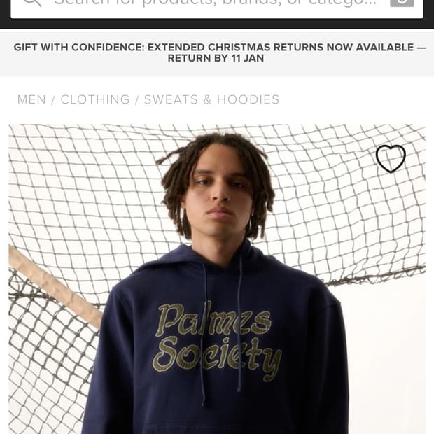 팜즈 소사이어티 Palmes Society 네이비 후드티