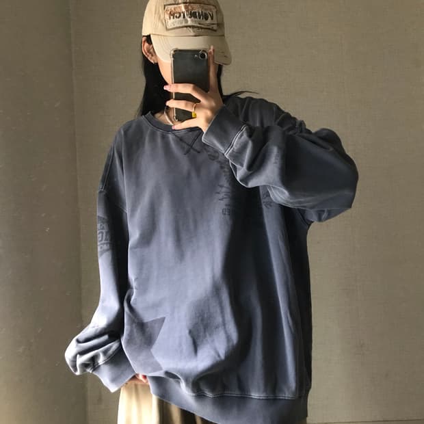 버카루 오버핏 맨투맨