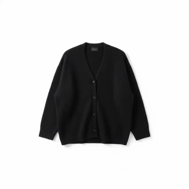 모이아 23FW 2way 알파카 가디건 블랙