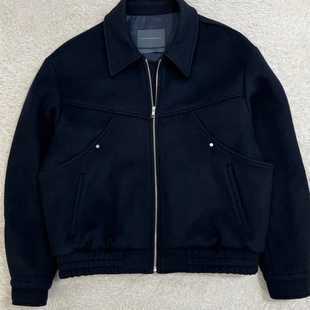 인템포무드 오프닝 포켓 블루종 자켓/#3348