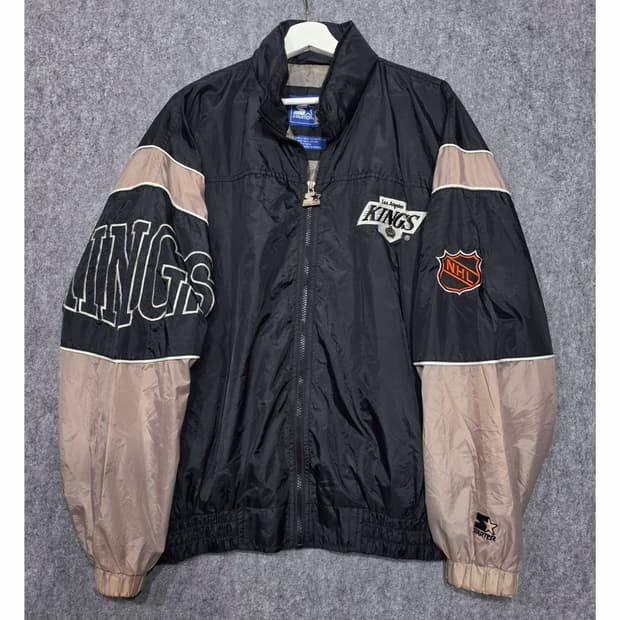 90s 스타터 LA 킹스 NHL 빈티지 바람막이 자켓 L