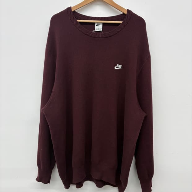 나이키 버건디색 니트 스웨터 남XXL