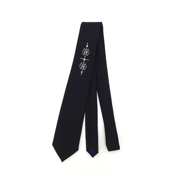 YOHJIYAMAMOTO 요지야마모토 옴므 블랙 엠브로이더리 넥타이