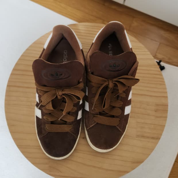 아디다스 캠퍼스 브라운 스웨이드 운동화 265