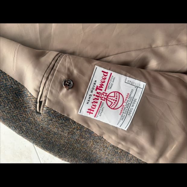 해리스트위드 헤링본 자켓