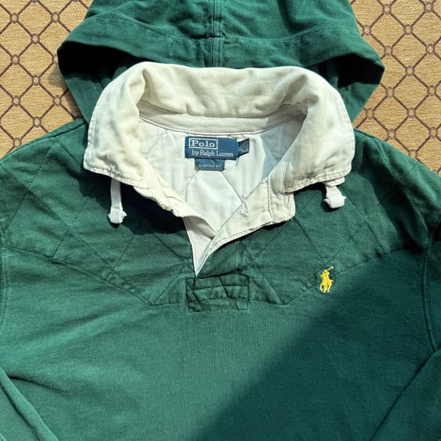 폴로 그린 후드 럭비티