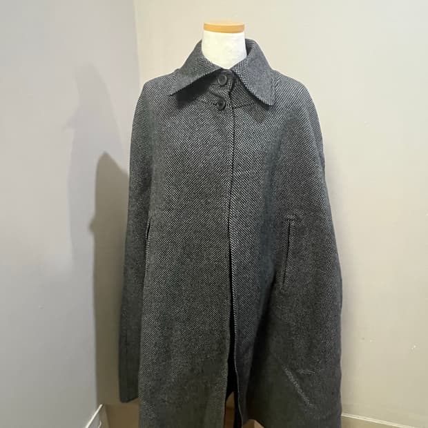 분위기 갑 엠마뮤엘웅가로 빈티지 100% 울 롱 케이프 