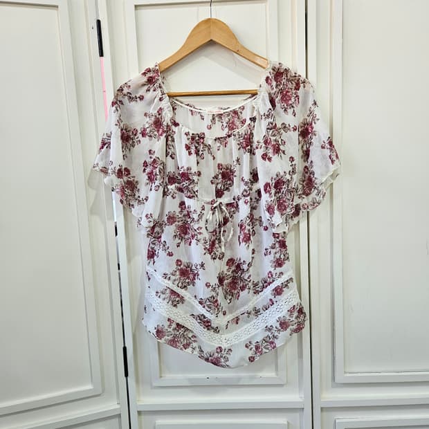 (LEST ROSE) 로즈 쉬폰 프릴 블라우스