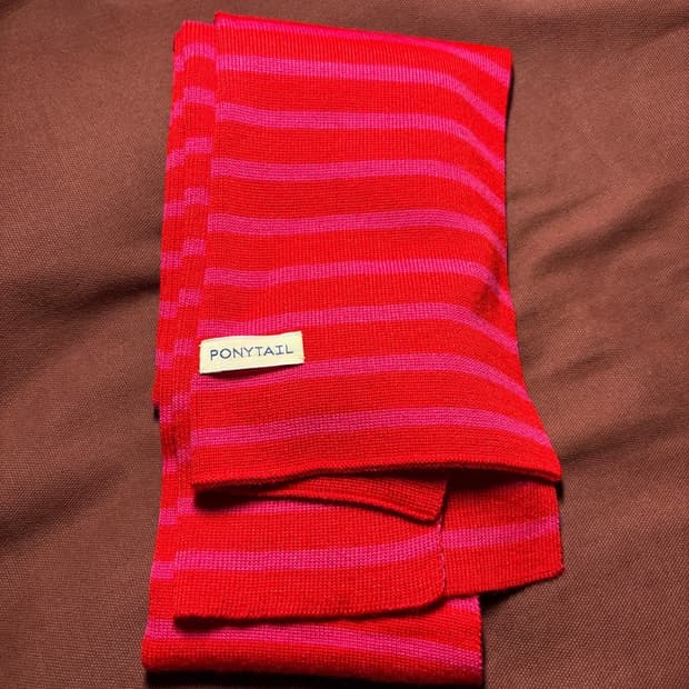 포니테일 스트라이프 머플러