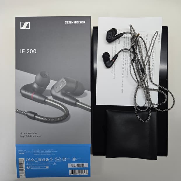 젠하이저 IE200 유선 이어폰 블랙