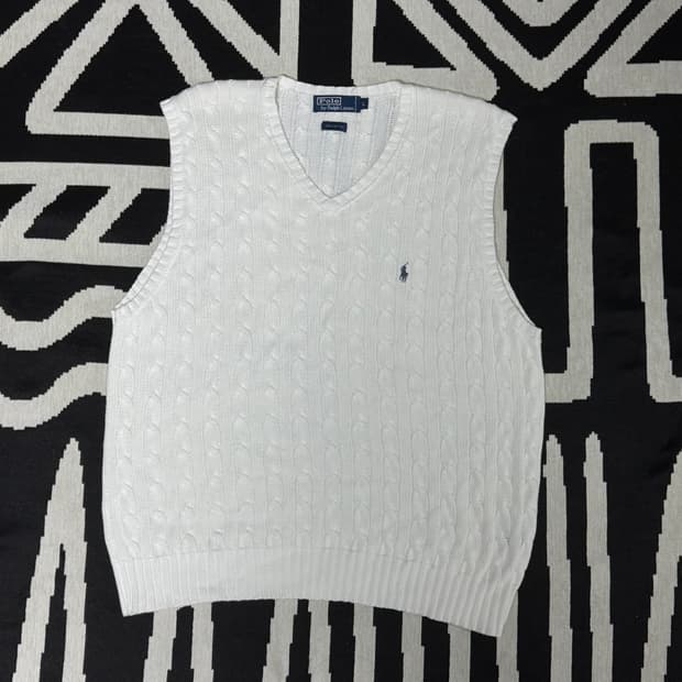 폴로랄프로렌 케이블 니트 베스트 L