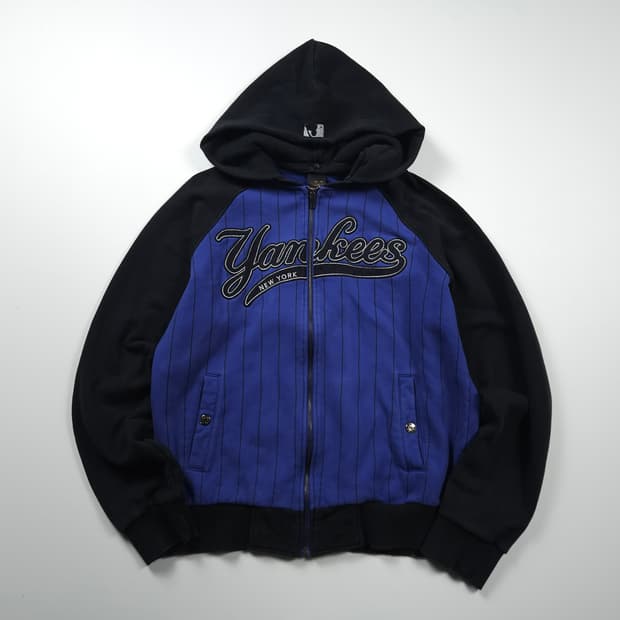 MLB 뉴욕 양키스 빅로고 스웻 후드 바시티 자켓(L)