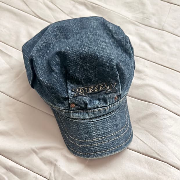 디젤 데님 캡 모자 오네갸루