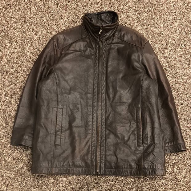 마에스트로 양가죽 브라운 레더 가죽 자켓