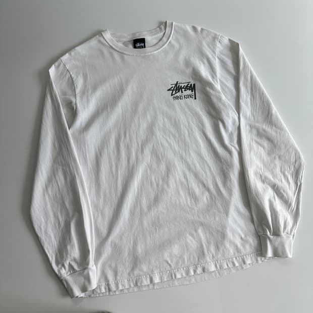 Stussy 스투시 홍콩 화이트 롱슬리브