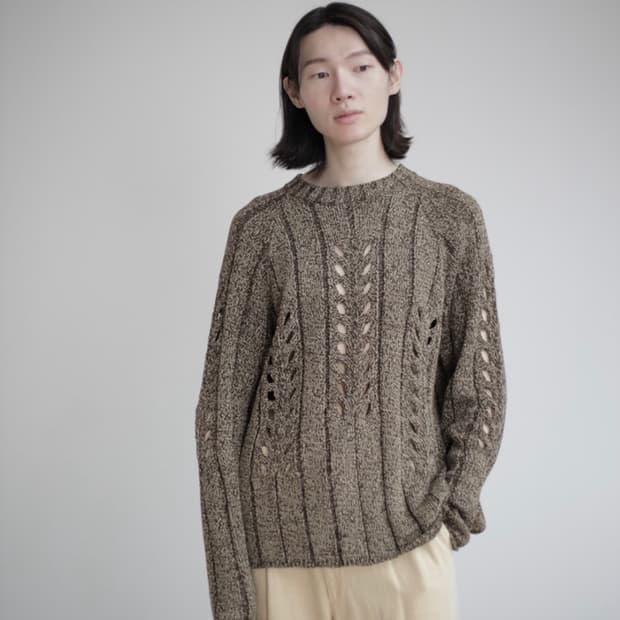 오라리 믹스 부클레 메쉬 니트 [4]