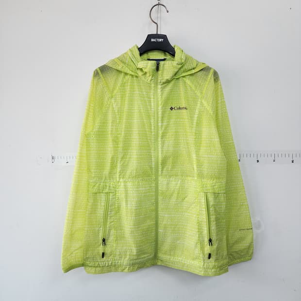 컬럼비아 형광 바람막이 후드 자켓