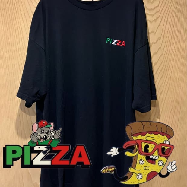 피자 스케이트보드 로고 티셔츠 XL 스트릿 