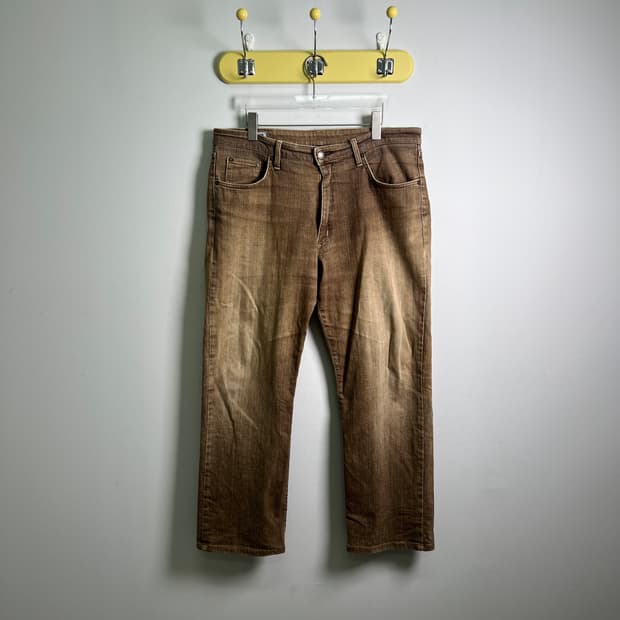 에드윈 인터네셔널 404 브라운 워싱 데님 팬츠 37