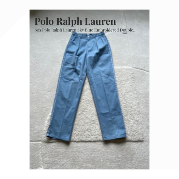 90s Polo Ralph Lauren 자수 치노 팬츠 (29-31)