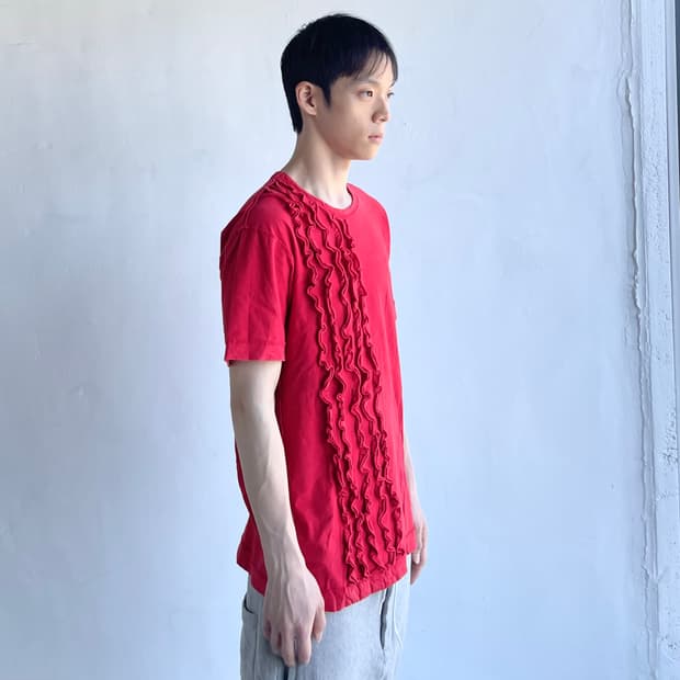 꼼데가르송 옴므플러스 리버시블 프릴 티셔츠