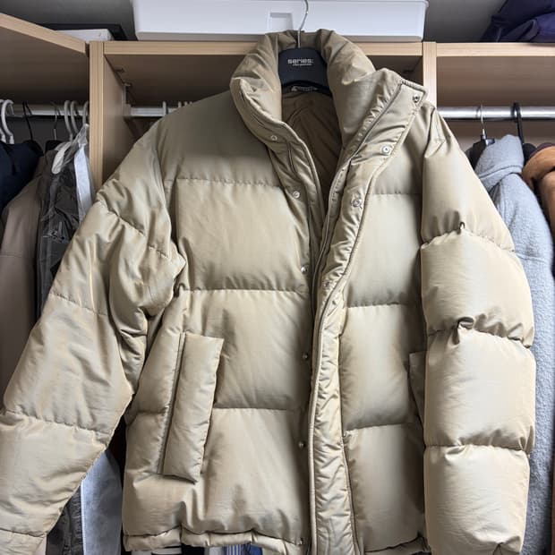 오라리 핀스 폴리에스터 샴브레이 다운 코트 패딩 5사이즈 