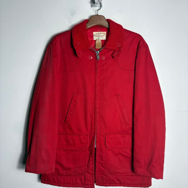 빈티지 usa 레드 하프 자켓