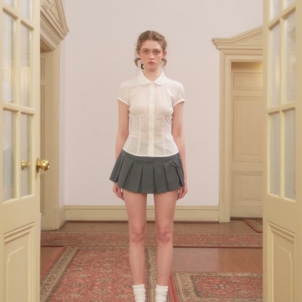 페르트 밀크메이드 퍼프 블라우스 S(1) pehrt milkmaid