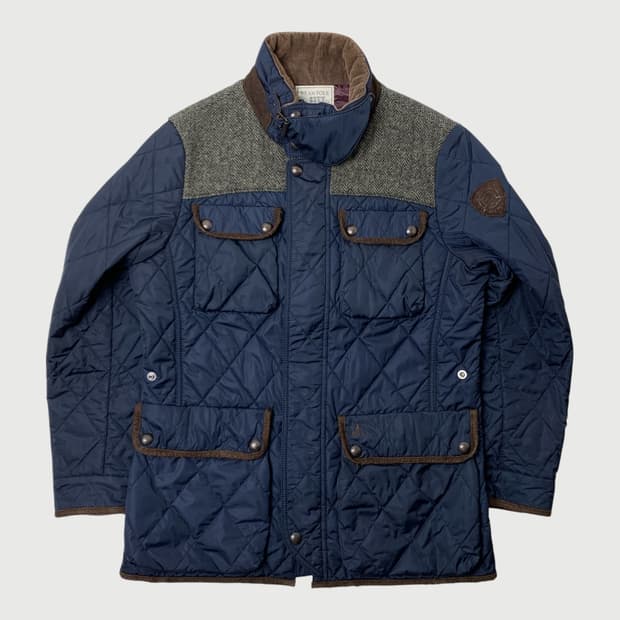 [95/정품] 빈폴 헤링본 배색 집업 퀼팅 점퍼