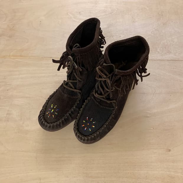 VTG suede fringe boots 빈티지 스웨이드 프린지부츠