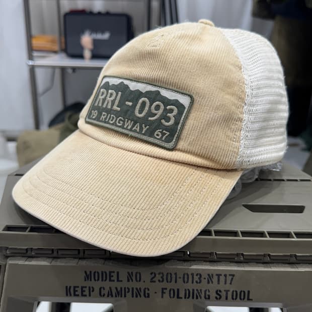 RRL 코듀로이 메쉬 트러커 캡 (샌드 베이지)