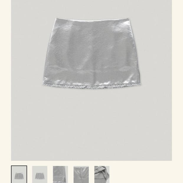 스무스무드 satin skirt, silver 1size