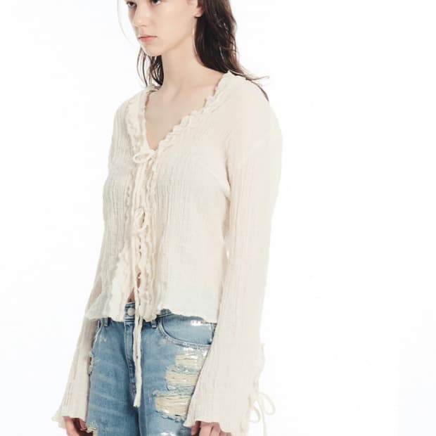 세릭 레이스업 가디건