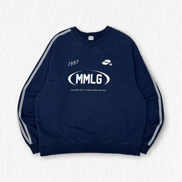 MMLG 사이드라인 맨투맨 네이비