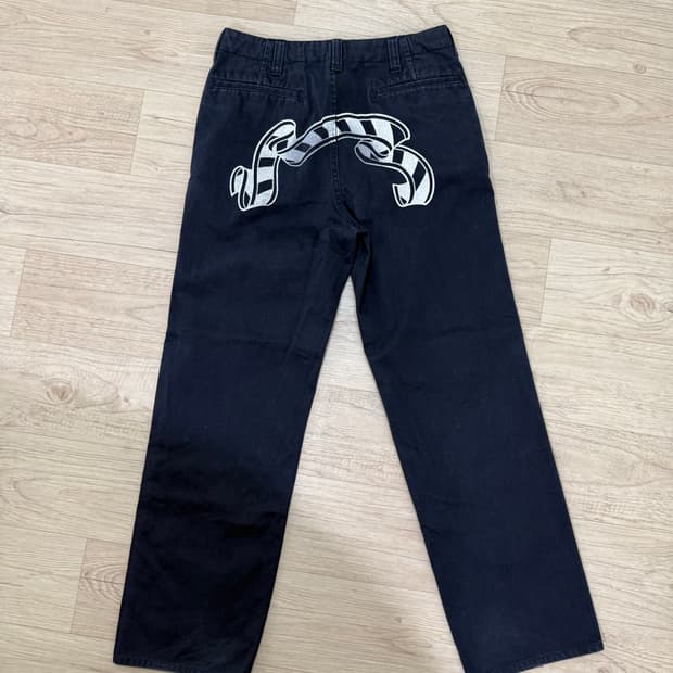 2000년도 베이프 어센틱 마일로 SAD FACE 팬츠 블랙