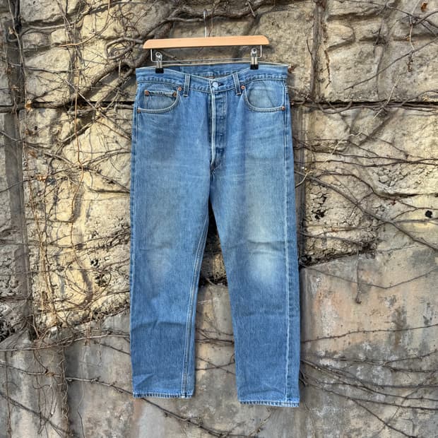 90s 리바이스 빈티지 501xx 워싱 데님 팬츠 34
